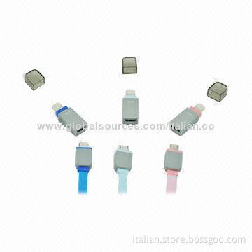 2-in-1 TPE cable for iPhone 5, with 5-pin to 8-pin connector